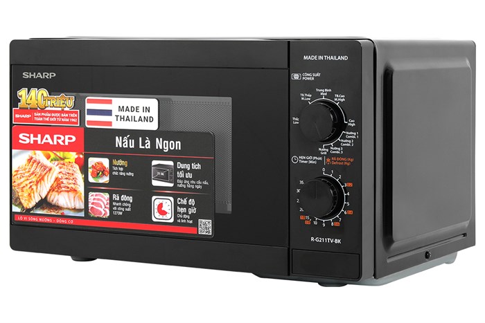 LÒ VI SÓNG SHARP R-G211TV-BK