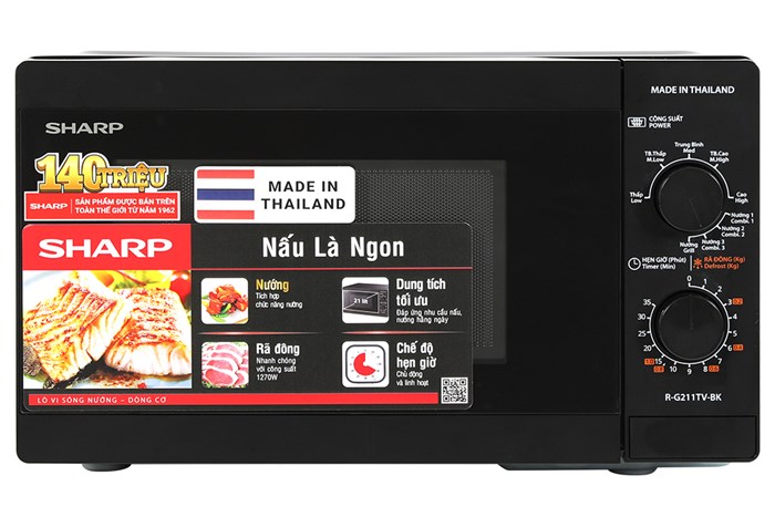 LÒ VI SÓNG SHARP R-G211TV-BK