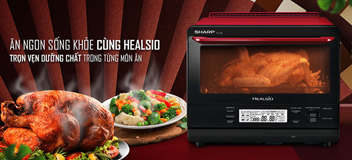 Lò vi sóng hơi nước siêu nhiệt Sharp AX-1700VN-R