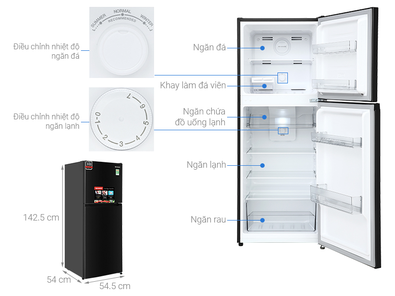 TỦ LẠNH SHARP SJ-X215V-DG Inverter 197 lít