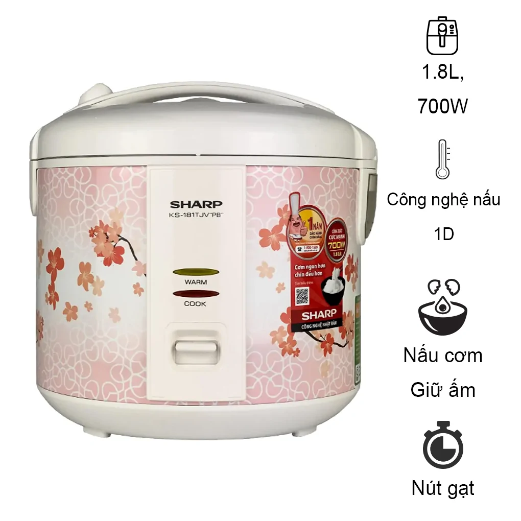 Nồi cơm điện Sharp KSH-D44V-TQ