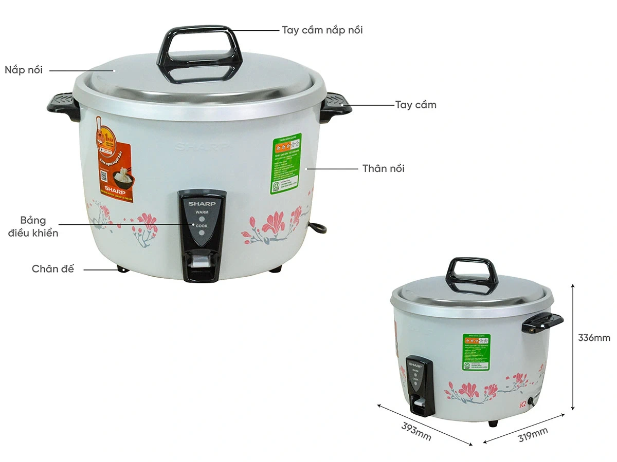 NỒI CƠM ĐIỆN SHARP KSH-D44V-GY